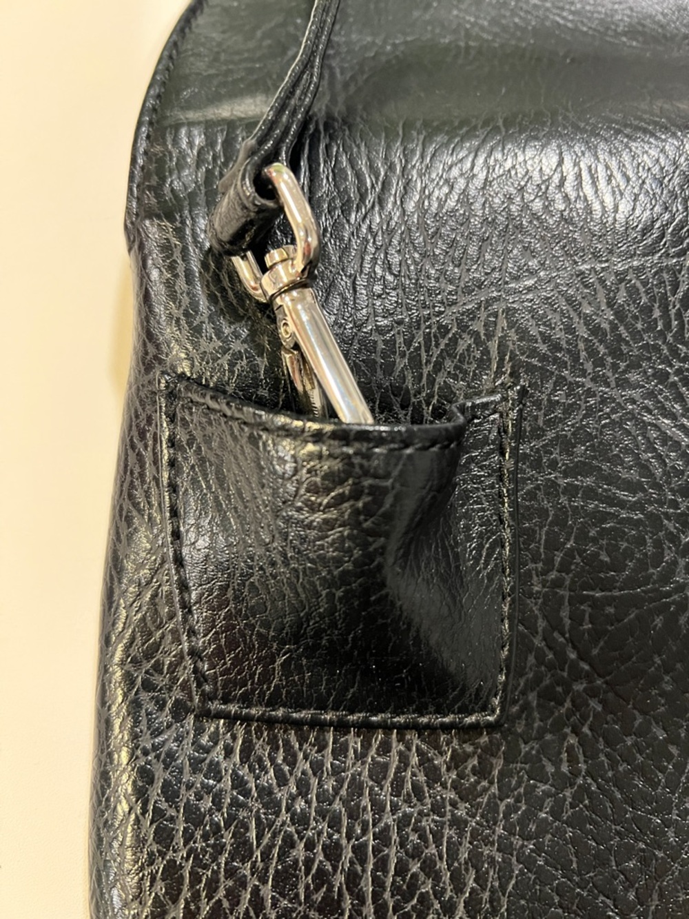 Matt & Nat Black Vegan Leather Fold-Over Crossbody - Picture 5 of 9